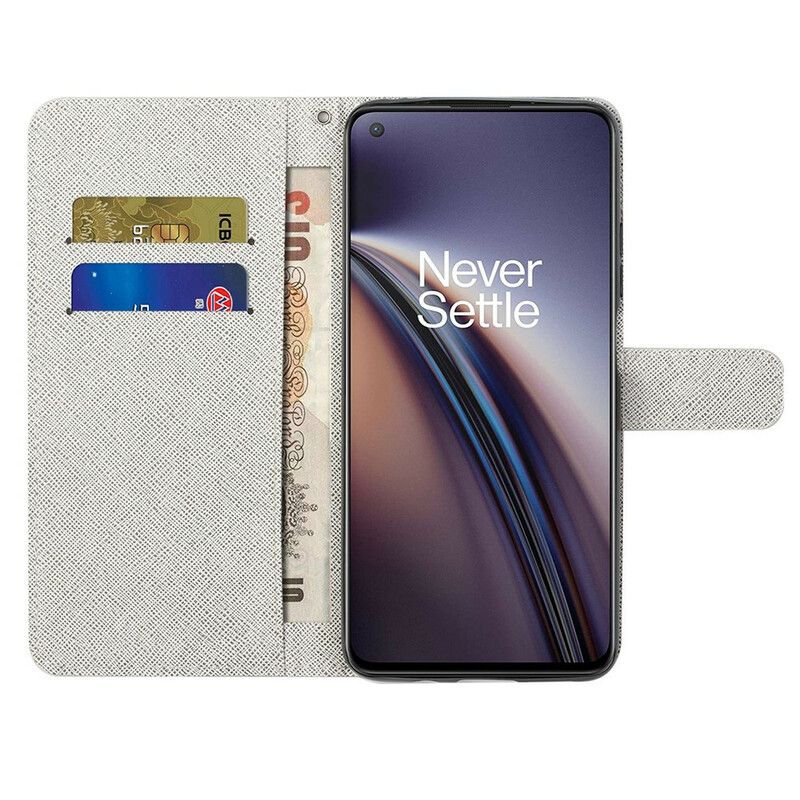 Flipové Puzdro OnePlus Nord CE 5G Funky Mačky S Popruhom