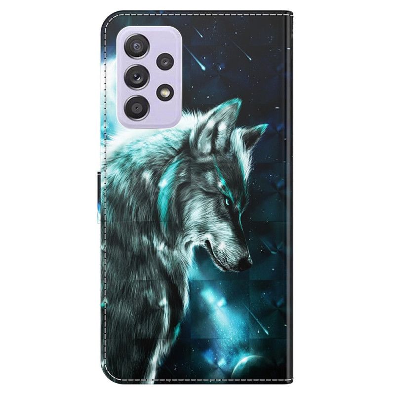 Kožené Puzdro Samsung Galaxy A23 5G Lanyard Wolf