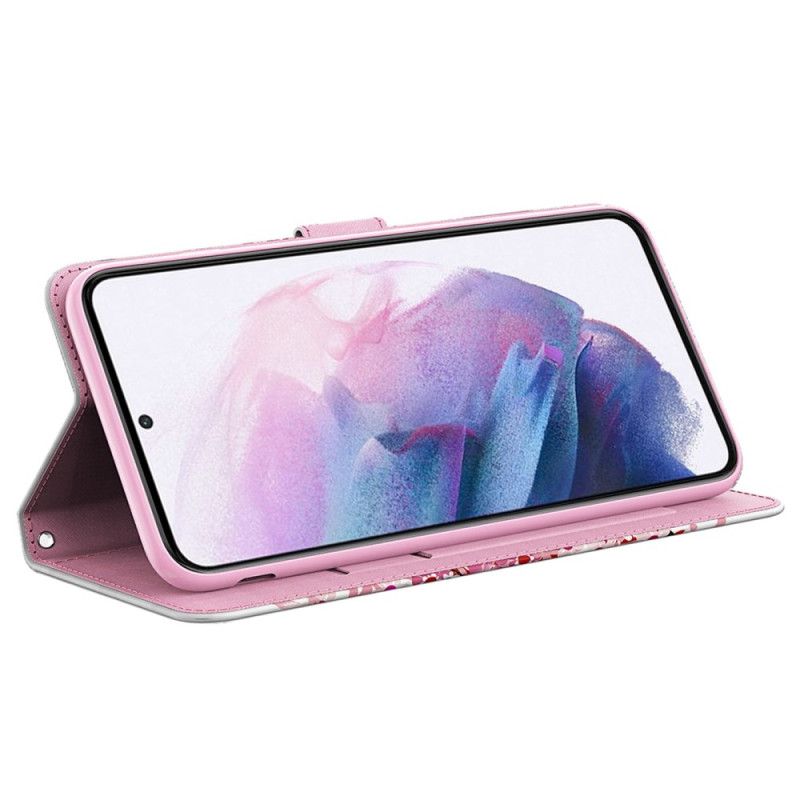 Kožené Puzdro Samsung Galaxy A23 5G Strappy Rose Tree