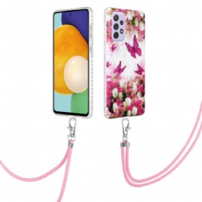 Kryt Samsung Galaxy A23 5G So Šnúrou Butterflies Cord