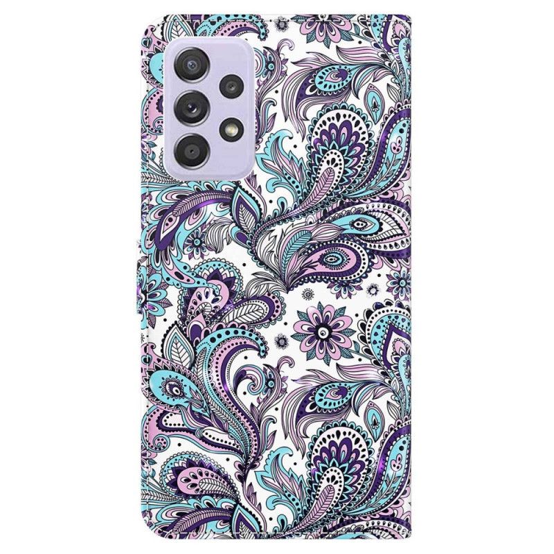 Peňaženkový Kryt Samsung Galaxy A23 5G Strappy Paisley Vzor