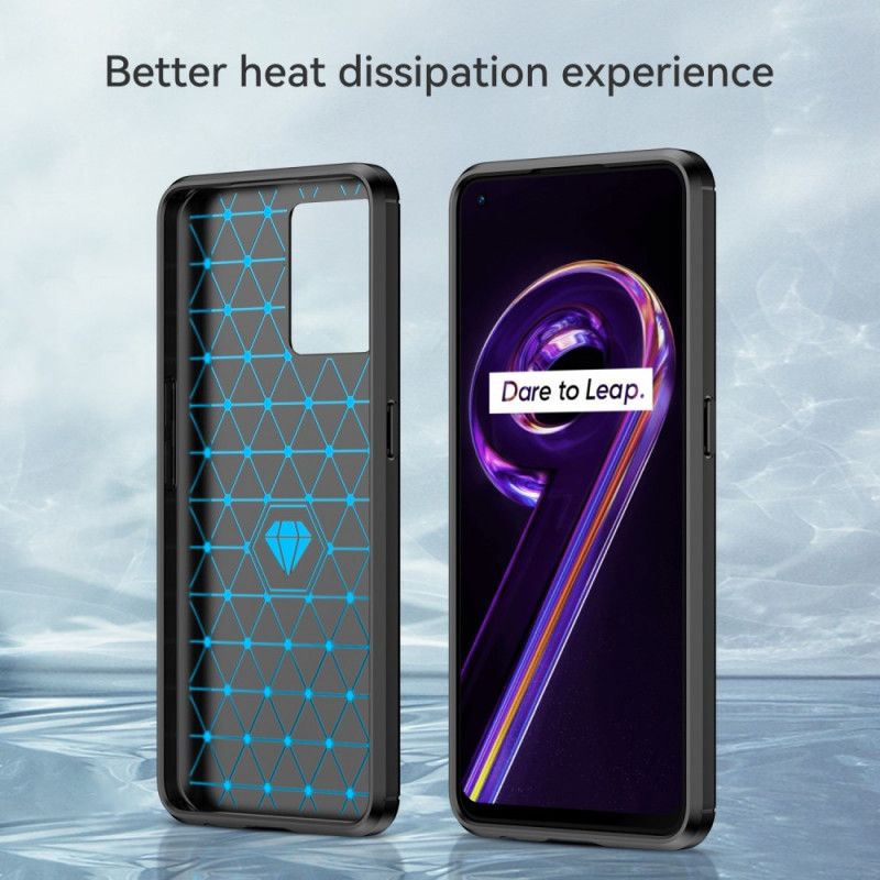 Kryt Realme 9 Pro Plus Kartáčované Uhlíkové Vlákno