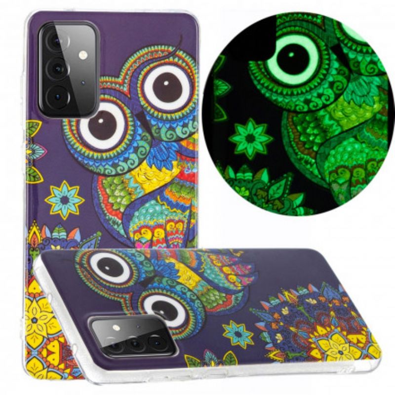 Kryt Samsung Galaxy A72 4G / A72 5G Fluorescenčná Mandala Sova