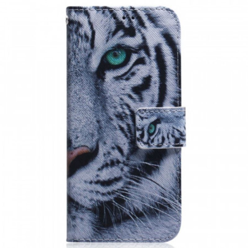 Kožené Puzdro Samsung Galaxy M53 5G Biely Tiger