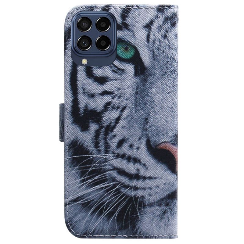 Kožené Puzdro Samsung Galaxy M53 5G Biely Tiger