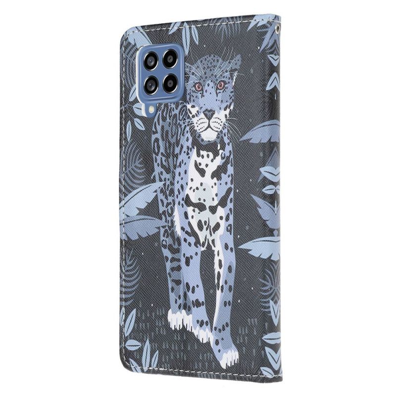 Kožené Puzdro Samsung Galaxy M53 5G Strappy Leopard