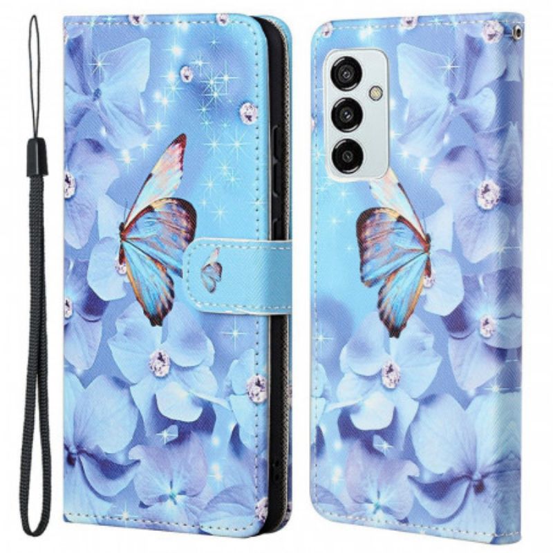 Kožené Puzdro Samsung Galaxy M53 5G Tangá Butterflies