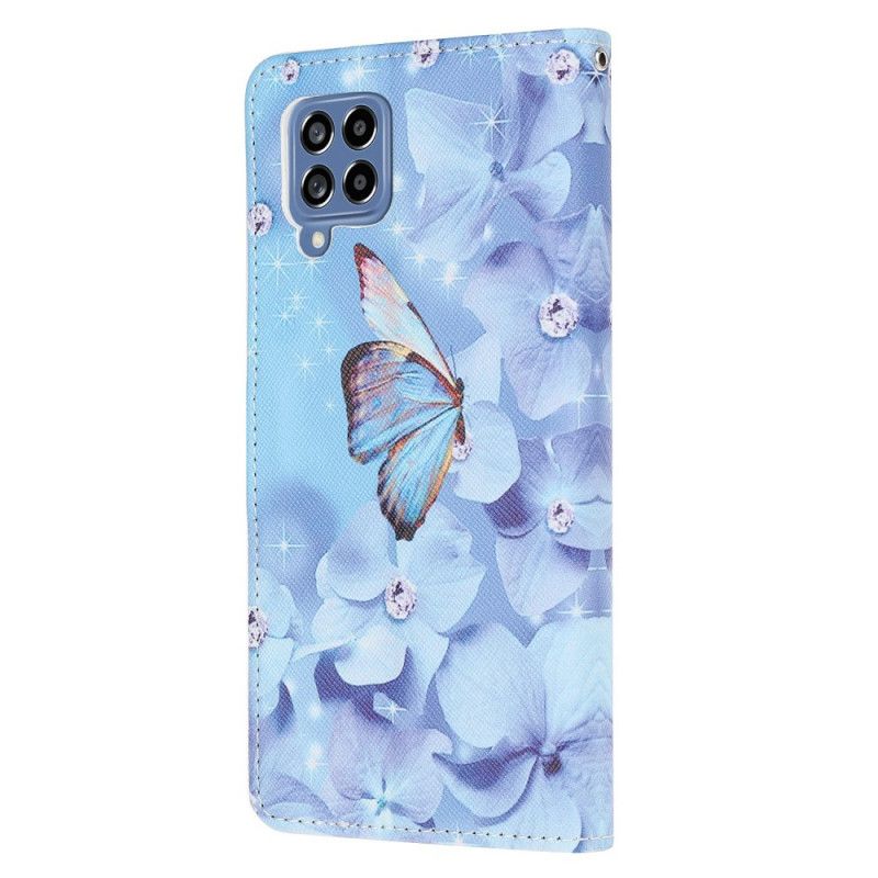 Kožené Puzdro Samsung Galaxy M53 5G Tangá Butterflies