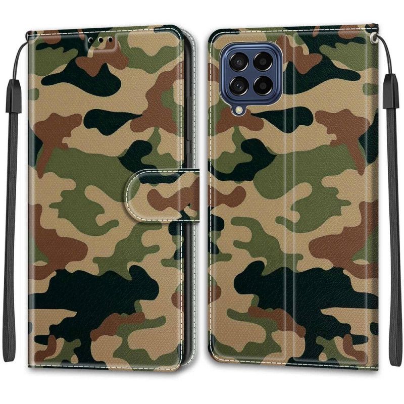 Peňaženkový Kryt Samsung Galaxy M53 5G Strappy Camo