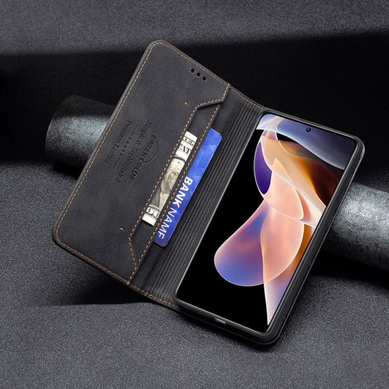 Flipové Puzdro Xiaomi Redmi Note 11 Pro Plus 5G Kožené Puzdro Šitie Binfen Color Rfid