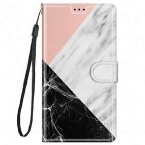 Kožené Puzdro Xiaomi Redmi Note 11 Pro Plus 5G Strappy Marble Elegance