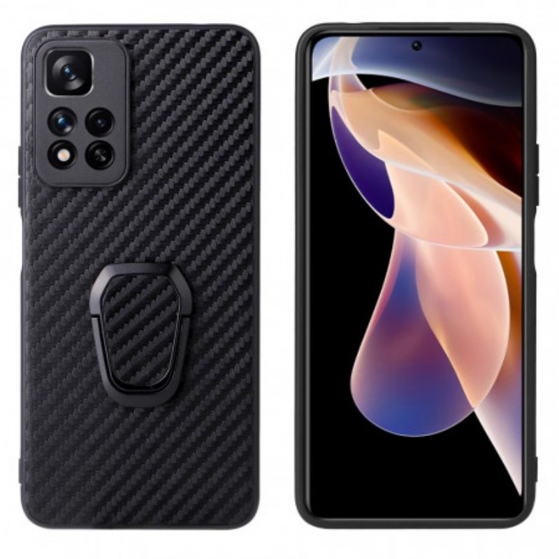 Kryt Xiaomi Redmi Note 11 Pro Plus 5G Krúžok Z Uhlíkových Vlákien