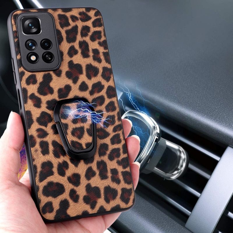 Kryt Xiaomi Redmi Note 11 Pro Plus 5G Podpora Prsteňa V Štýle Leoparda