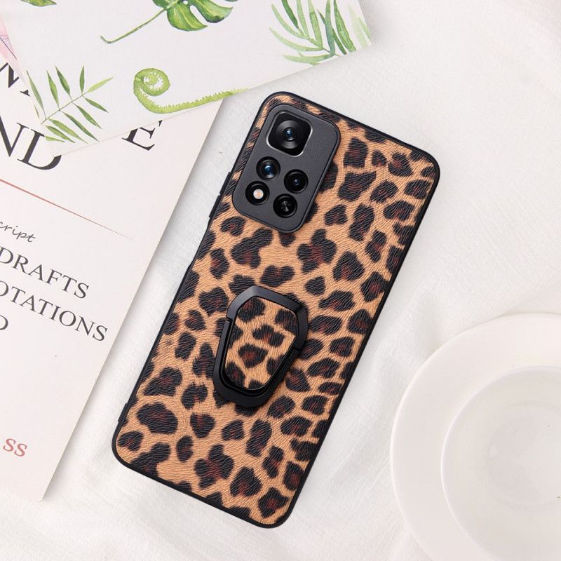 Kryt Xiaomi Redmi Note 11 Pro Plus 5G Podpora Prsteňa V Štýle Leoparda