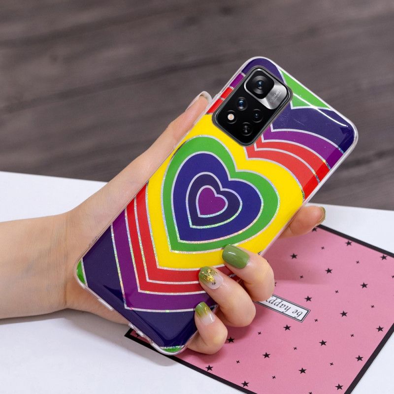 Kryt Xiaomi Redmi Note 11 Pro Plus 5G Psychedelické Srdce