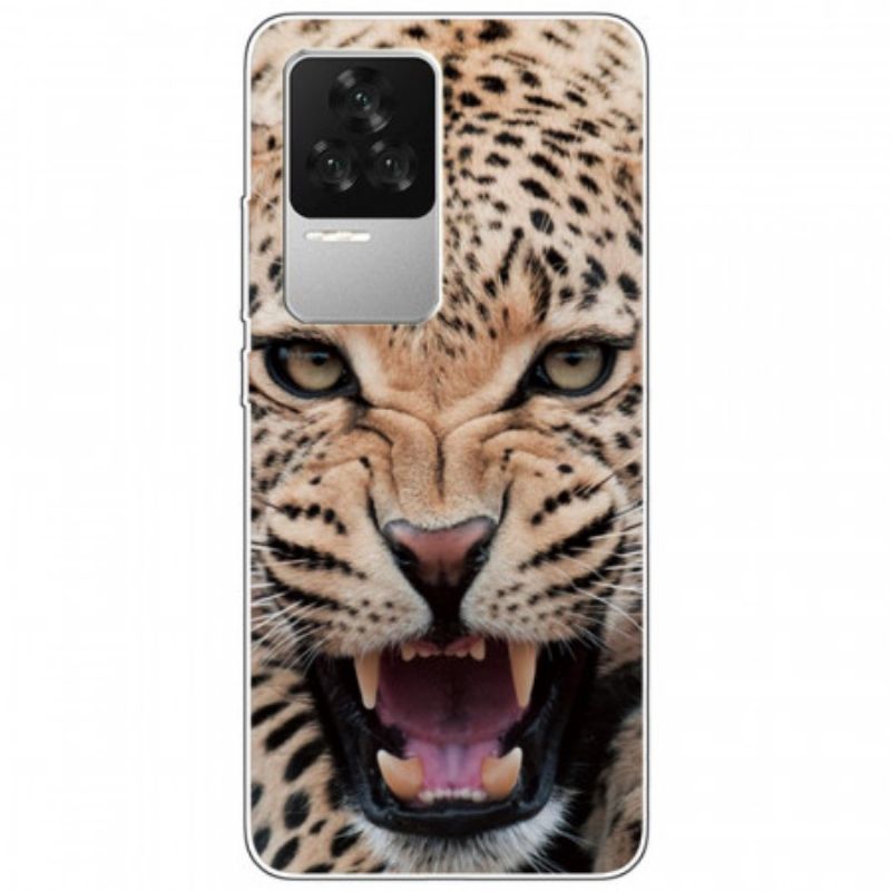 Kryt Poco F4 Silikónový Leopard