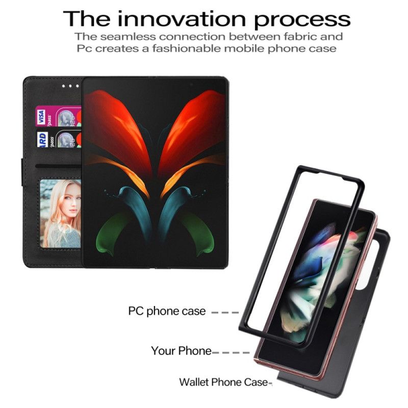 Kožené Puzdro Samsung Galaxy Z Fold 4 Strappy Glamour