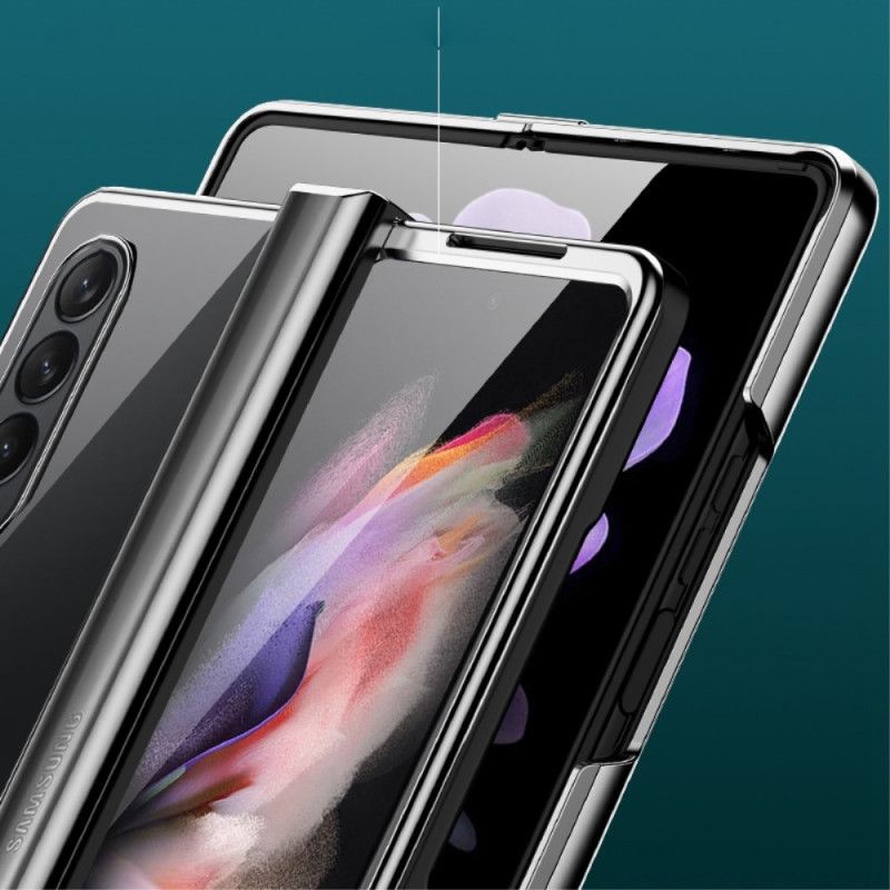 Kryt Samsung Galaxy Z Fold 4 Priehľadný Kovový Záves