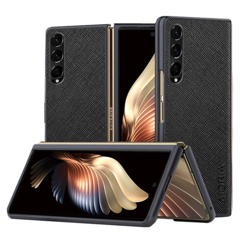 Kryt Samsung Galaxy Z Fold 4 Tkaná Textúra Z Umelej Kože Aioria