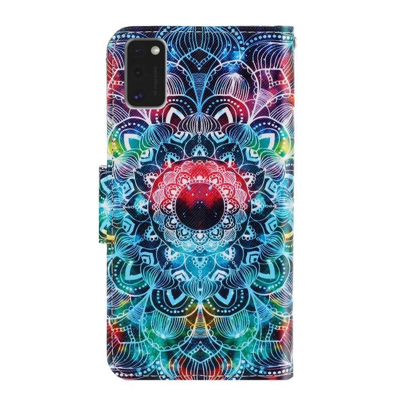 Kožené Puzdro Samsung Galaxy A41 Okázalá Strappy Mandala