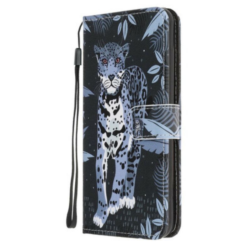 Kožené Puzdro Samsung Galaxy A41 Strappy Leopard