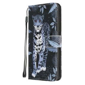 Kožené Puzdro Samsung Galaxy A41 Strappy Leopard