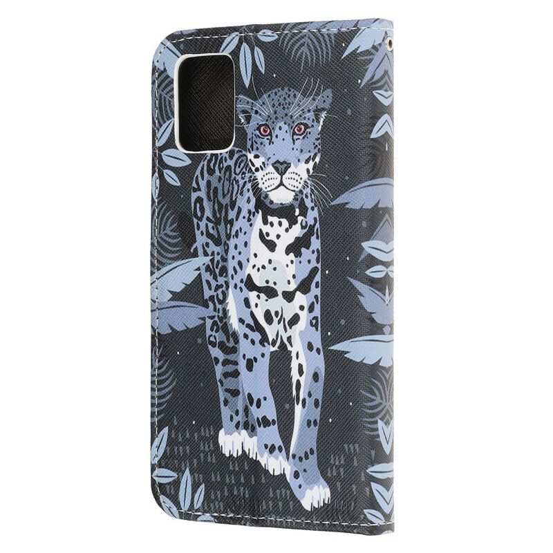 Kožené Puzdro Samsung Galaxy A41 Strappy Leopard