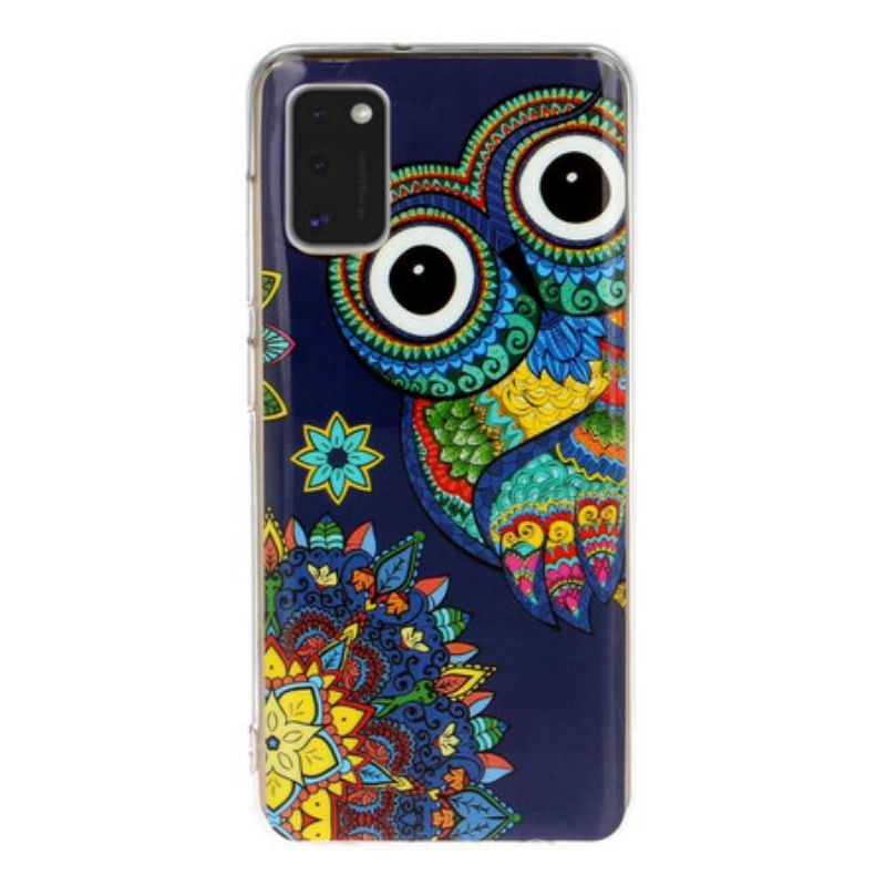 Kryt Samsung Galaxy A41 Fluorescenčná Mandala Sova