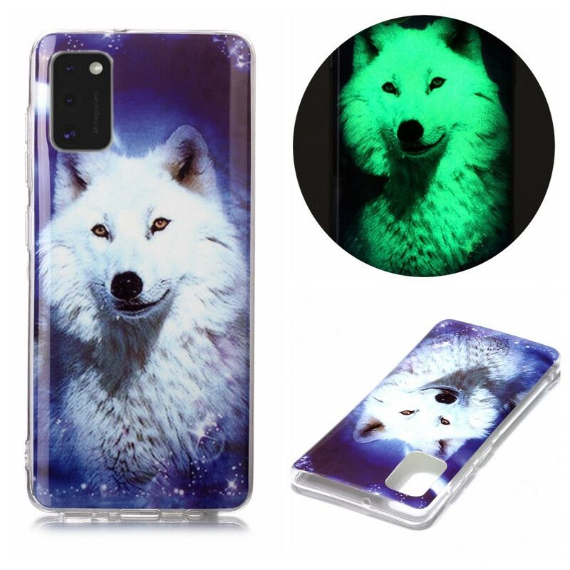 Kryt Samsung Galaxy A41 Fluorescenčná Séria Wolf