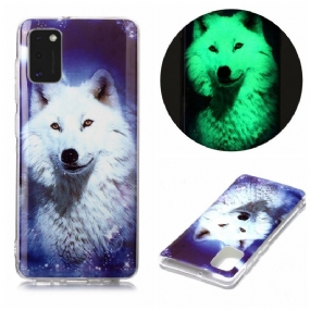 Kryt Samsung Galaxy A41 Fluorescenčná Séria Wolf