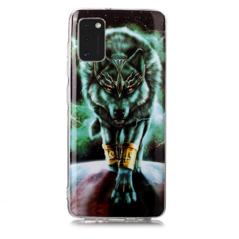 Kryt Samsung Galaxy A41 Fluorescenčná Séria Wolf