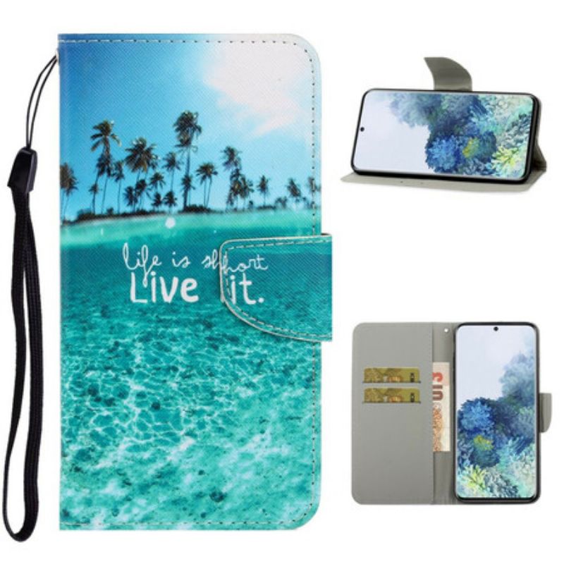 Flipové Puzdro Samsung Galaxy S21 5G Live It At Lanyard