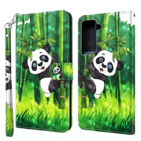 Flipové Puzdro Samsung Galaxy S21 5G Panda A Bambus