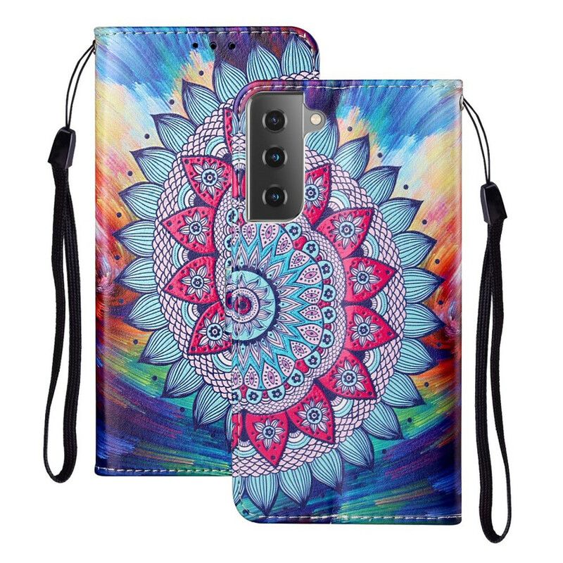 Kožené Puzdro Samsung Galaxy S21 5G Kráľ Mandala