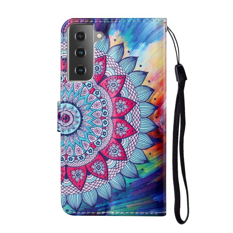 Kožené Puzdro Samsung Galaxy S21 5G Kráľ Mandala