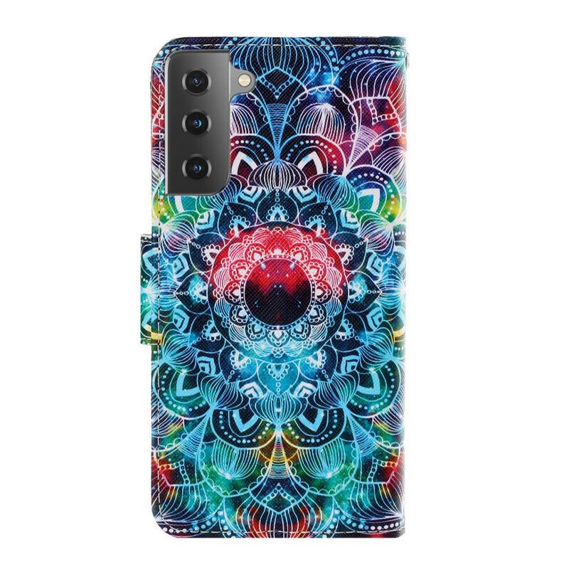 Kožené Puzdro Samsung Galaxy S21 5G Okázalá Strappy Mandala