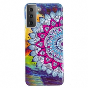 Kryt Samsung Galaxy S21 5G Fluorescenčná Farebná Mandala