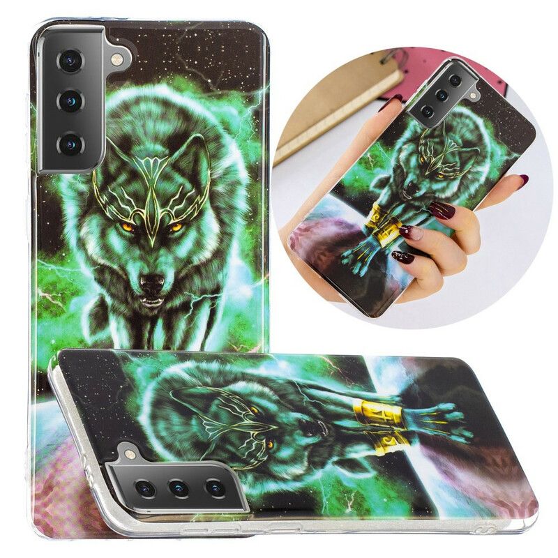 Kryt Samsung Galaxy S21 5G Fluorescenčná Séria Wolf