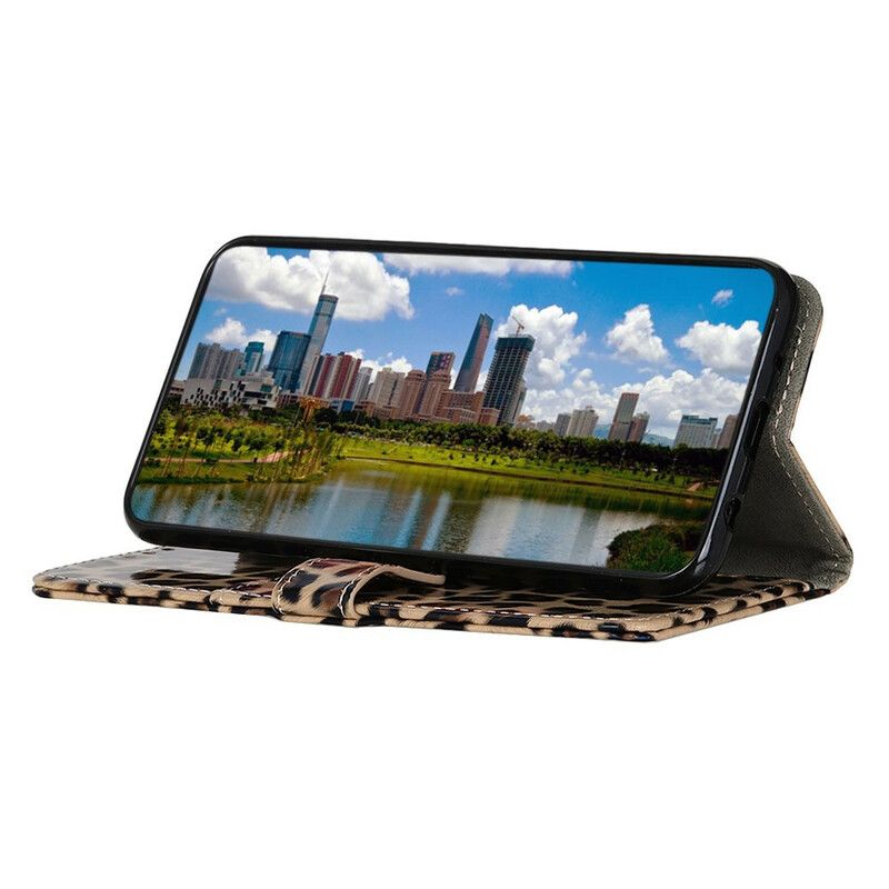 Peňaženkový Kryt Samsung Galaxy S21 5G Leopard