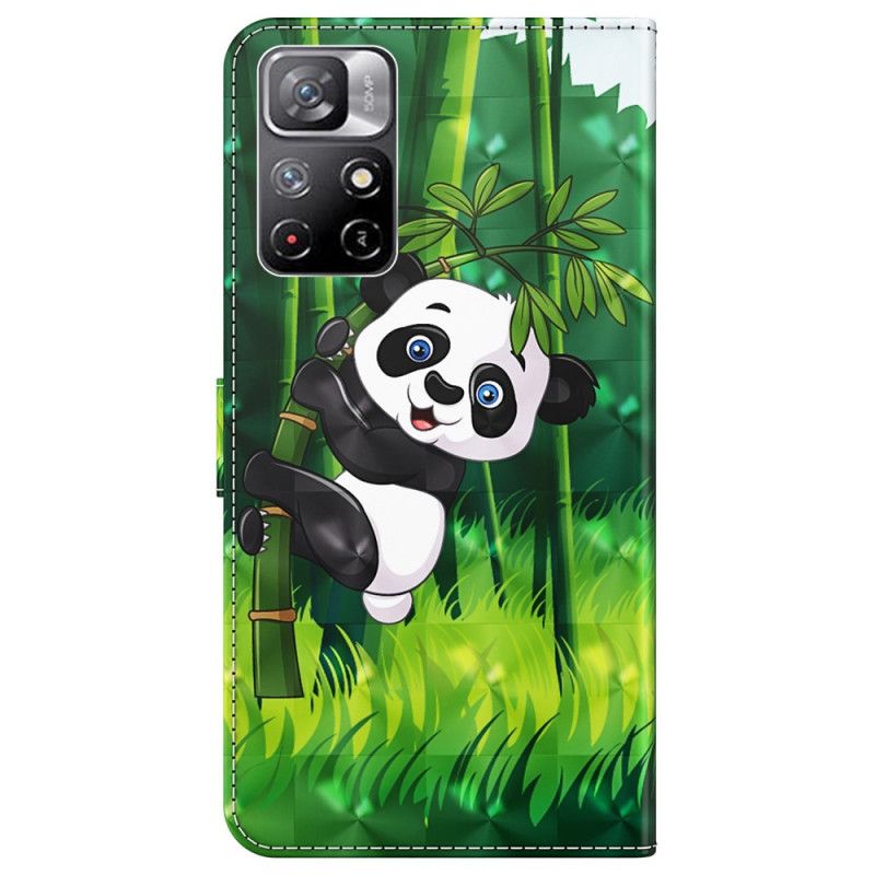 Kožené Puzdro Poco M4 Pro 5G Panda A Bambus