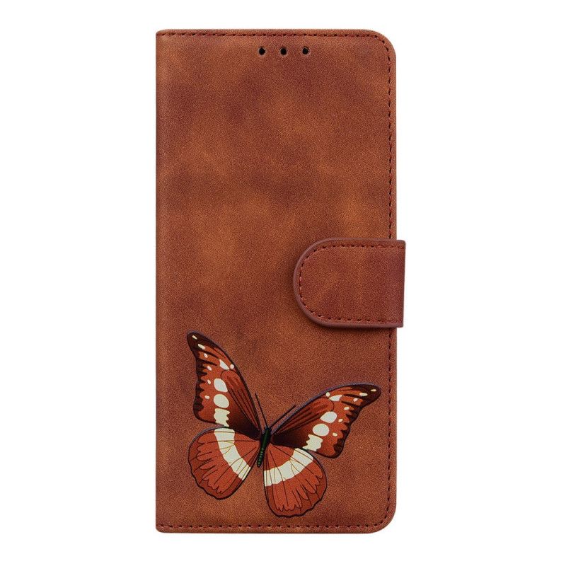 Kožené Puzdro Poco M4 Pro 5G Skin-touch Butterfly