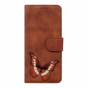 Kožené Puzdro Poco M4 Pro 5G Skin-touch Butterfly