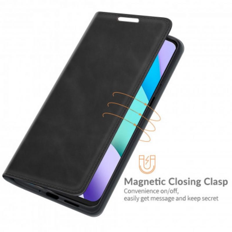 Flipové Puzdro Xiaomi Redmi 10 Kožené Puzdro Slim Skin-touch