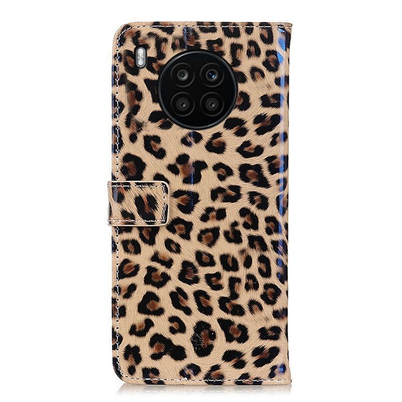 Kožené Puzdro Honor 50 Lite Obyčajný Leopard