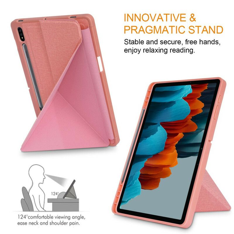 Kryt Samsung Galaxy Tab S7 FE Textúra Látky Origami