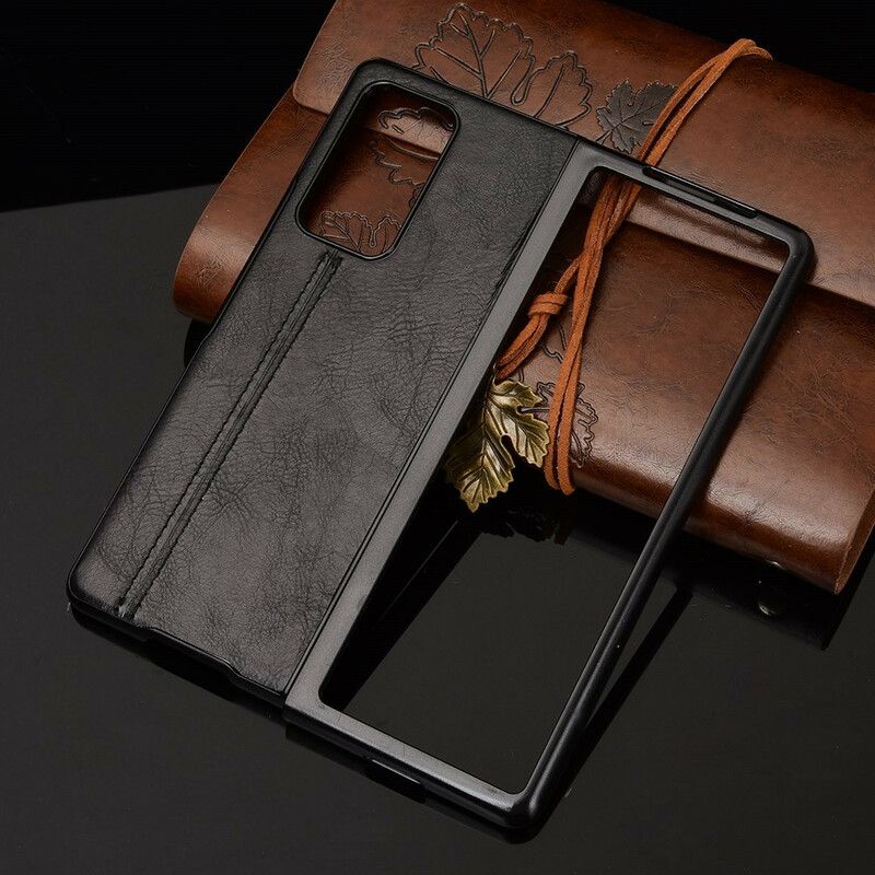 Kryt Samsung Galaxy Z Fold 2 Couture Leather Effect