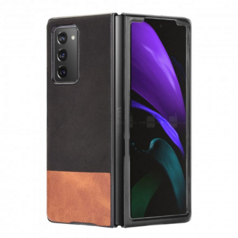 Kryt Samsung Galaxy Z Fold 2 Dvojfarebná Umelá Koža