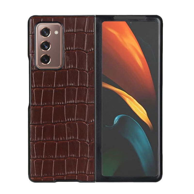 Kryt Samsung Galaxy Z Fold 2 Pravá Krokodília Koža