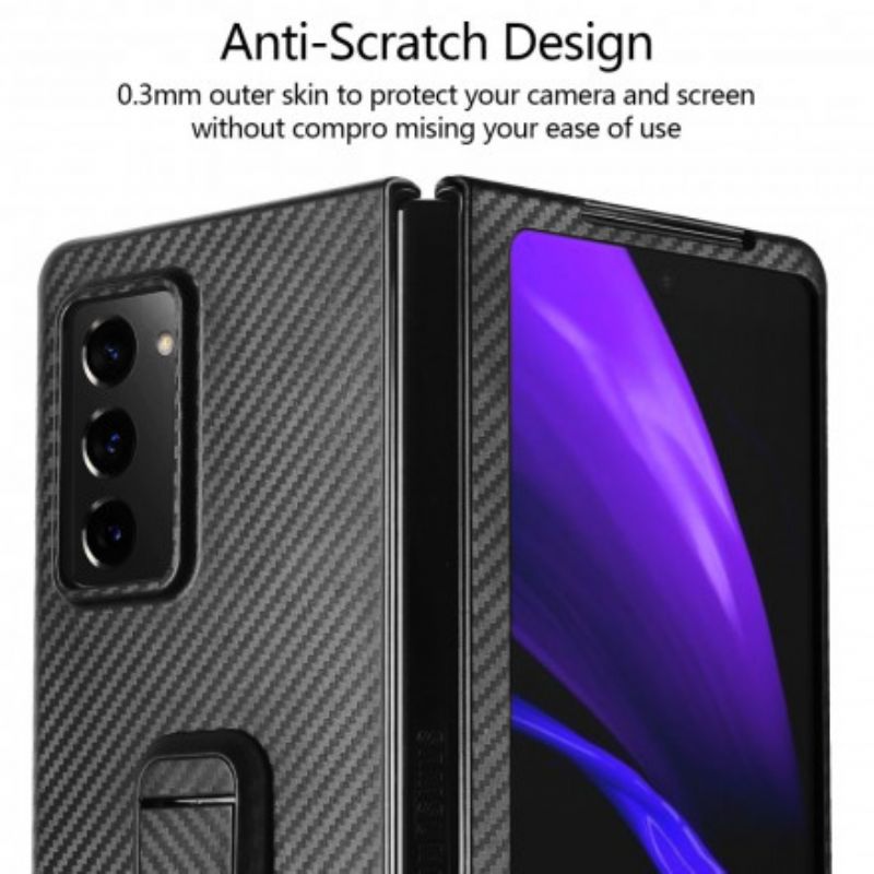 Kryt Samsung Galaxy Z Fold 2 Textúrované S Podporou Hands-free