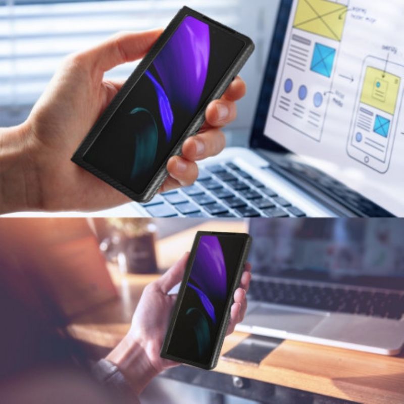 Kryt Samsung Galaxy Z Fold 2 Textúrované S Podporou Hands-free